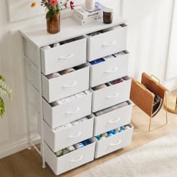 JHK Wardrobes For Bedroom With 5/7/10 White Lover Fabric Drawers Chest Wardrobe Closet For Storage Cabinet Bedroom Of Furniture
