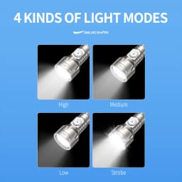 1pc Smiling Shark SD-5376-1 LED Flashlight, Super Bright Handheld Flashlight, Long-lasting Flash Light Rechargeable for Outdoors