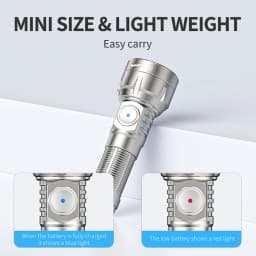 1pc Smiling Shark SD-5376-1 LED Flashlight, Super Bright Handheld Flashlight, Long-lasting Flash Light Rechargeable for Outdoors