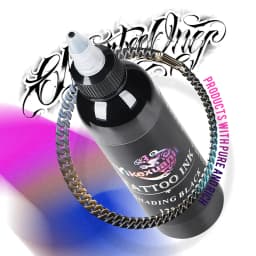 1 Bottle Of Premium Black Tattoo Ink | Cut Line Black/Super Black, Darkest, For Outlining, Shading And Blending, Long Lasting