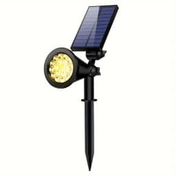 2PC Solar Landscape Spotlight Solar Garden Spotlight for Outside Intelligent Light Control IP44 Waterproof Solar Panels 500mah