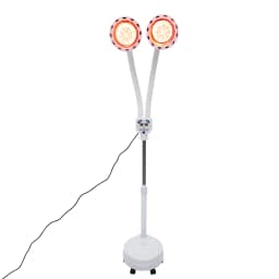 YIYIBYUS 275 W Double head Electric Infrared Therapy Lamp 360° Adjustable Temperature Heat Lamp with 6 Universal Wheels