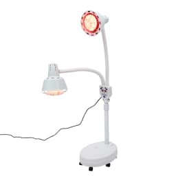 YIYIBYUS 275 W Double head Electric Infrared Therapy Lamp 360° Adjustable Temperature Heat Lamp with 6 Universal Wheels