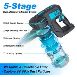INSE V770 Cordless Handheld Vacuum Cleaner 6-in-1 20KPa Powerful Lightweight Stick Vacuum Flexible LED Headlights for Carpet Bed