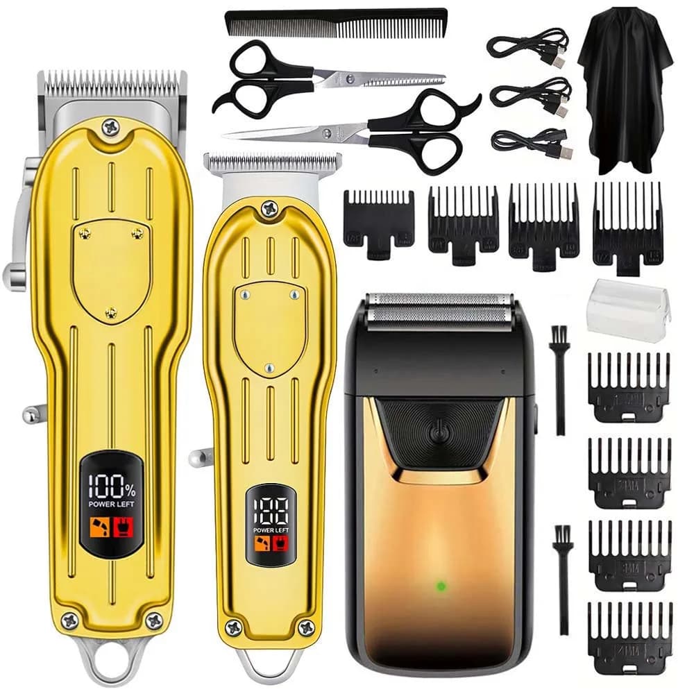 3 In1/1pc Hair Cutting Grooming Kit Professional Hair Clippers and Shaver Set Cordless Beard Trimming for Men