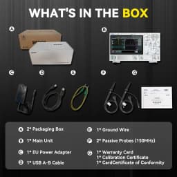 Digital Oscilloscope DHO804 70MHz Frequency Band + 12-bit Vertical Resolution + Maximum 1.25 GSa/s Sample Rate + 1000,000
