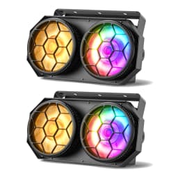Datewink 1/2Pcs 200W COB RGB LED Par Lights Cool&Warm White Audience Strobe Stage Light DMX For DJ Disco Party Wedding Nightclub