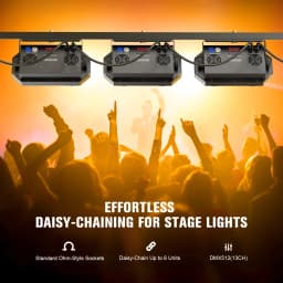 Datewink 1/2Pcs 200W COB RGB LED Par Lights Cool&Warm White Audience Strobe Stage Light DMX For DJ Disco Party Wedding Nightclub