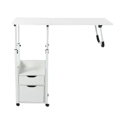 Movable Bedside Table Warp-Proof OverBed Desk Height Adjustable EASY Cleaning Multi-Function Bed Table for Bedrooms/Dormitories