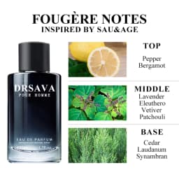 DRSAVA Fougere Perfume for Men, Feronomas Lavender Cedar Fragrance, Long Lasting Eau de Parfum Perfume Hombre 50ML 1.7FL.OZ