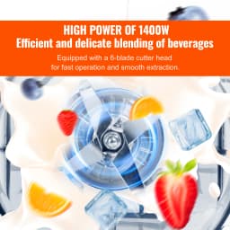 SucceBuy 2L Smoothie Blender Professional Countertop Fruit Food Processor Mixer Maker with Stainless Steel for Home Kitchen Bar