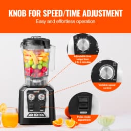 SucceBuy 2L Smoothie Blender Professional Countertop Fruit Food Processor Mixer Maker with Stainless Steel for Home Kitchen Bar