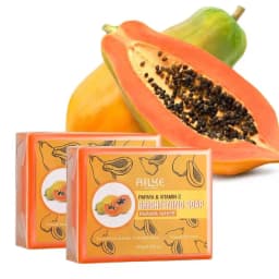 AILKE Skin Whitening Handmade Soap -Organic Papaya Soap For Black Spots, Clean Stains, Improves Dull Skin, Face & Body & Hands