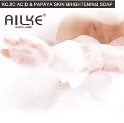 AILKE Skin Whitening Handmade Soap -Organic Papaya Soap For Black Spots, Clean Stains, Improves Dull Skin, Face & Body & Hands