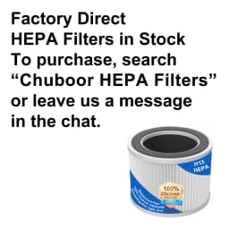 Chuboor Air Purifiers for Home H13 True HEPA for Bedroom Room Kitchen Washroom for Smoke and Dust Pollen Odors PM2.5 Detection 185m³/h CADR Supports Tuya App for 30-40 Square Meters of Clean Purifier Effectively Improve Air Quality Allergen