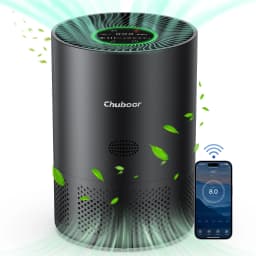 Chuboor Air Purifiers for Home H13 True HEPA for Bedroom Room Kitchen Washroom for Smoke and Dust Pollen Odors PM2.5 Detection 185m³/h CADR Supports Tuya App for 30-40 Square Meters of Clean Purifier Effectively Improve Air Quality Allergen