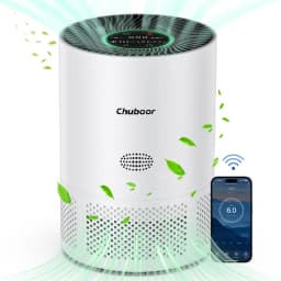 Chuboor Air Purifiers for Home H13 True HEPA for Bedroom Room Kitchen Washroom for Smoke and Dust Pollen Odors PM2.5 Detection 185m³/h CADR Supports Tuya App for 30-40 Square Meters of Clean Purifier Effectively Improve Air Quality Allergen