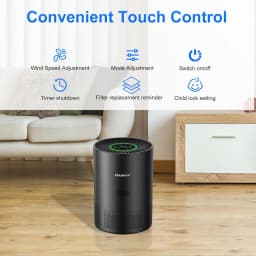 Chuboor Air Purifiers for Home H13 True HEPA for Bedroom Room Kitchen Washroom for Smoke and Dust Pollen Odors PM2.5 Detection 185m³/h CADR Supports Tuya App for 30-40 Square Meters of Clean Purifier Effectively Improve Air Quality Allergen