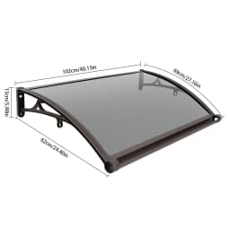 Front Doors/Windows Overhang Awning, Patio Awning Canopy, All-Weather Door Awning With Large Sink - UV & Snow Protection