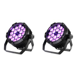 2X IP65 Waterproof Stage Effect Aluminum Led Par 18x18W RGBWA UV 6in1 DMX512 Outdoor Down Light DJ Equipment Disco Wash No Noise
