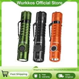 Wurkkos FC11C Flashlight Nippon Chemical 519A Mountaineering Edition 18650 Battery Max Output 1200 Lm USB-C Charging Daily Carry