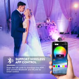 U'King 4PCS/8PCS 4x18W LED RGBWA+UV Par Light Wireless APP Control LED Par Light DMX Bulit-in Battery Stage Light for DJ Party