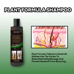 EELHOE Hair Cleaning Shampoo Anti Dandruff Remove Mites Relieve Itching Oil Control Scalp Cleaning Refreshing Hair Shampoo