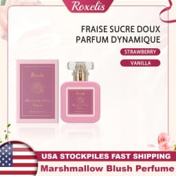 Roxelis 50ml Marshmallow Blush Perfume Sweet Strawberry Candy Lasting Fragrance Dating Romantic Scent Refreshing Body Perfume
