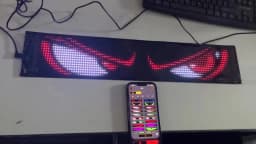 Devil Eyes Light for Cars 23 in X 4.7 in Programmable LED Display,Scrolling Led Light Suitable for Car Windows car Festival