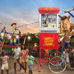 Popcorn Machine with Cart, 8Oz Stainless Steel Kettle, 650W Theater-Style Popper with Heated Warming Deck for Home Theater