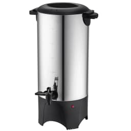 SucceBuy 50 Cups Commercial Coffee Urn Stainless Steel Large Coffee Dispenser 1000W Electric Coffee Maker Urn For Quick Brewing