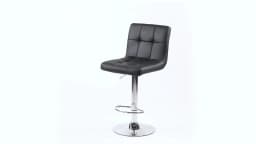 JHK PU Leather Bar Stools Set of 2,Upholstered Counter Height Bar Stools,SGS Certified Gas Gylinder Comfortbale Backrest