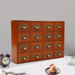 16 Drawers Storage Cabinet,, Apothecary Chests and Cabinets, Herb Storage Box, Wooden Desk Drawer Organizer