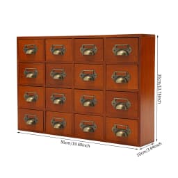 16 Drawers Storage Cabinet,, Apothecary Chests and Cabinets, Herb Storage Box, Wooden Desk Drawer Organizer