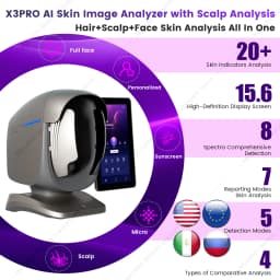 X3 Prro Skin Analyzer Machine 15.6 Inch 3D Facial AI Skin Care Scanner Hair Analysis 8 Light Spectrum for Business Beauty Care