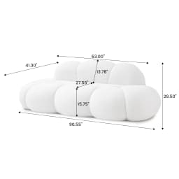 Sdorens Modern Cloud Shaped Couches for Living Room Comfy Upholstered Cloud Shaped Leisure Sofa Couch for Bedroom Apartment