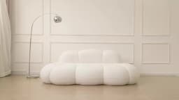 Sdorens Modern Cloud Shaped Couches for Living Room Comfy Upholstered Cloud Shaped Leisure Sofa Couch for Bedroom Apartment