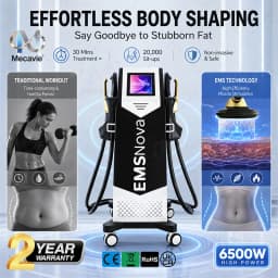 MECAVIE 2026 EMS 6500W Body Toning Device Electro Muscle Stimulation Fat Elimination Muscle Building for Fitness Beauty Health