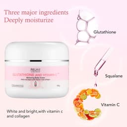 AILKE Glutathione and Vitamin C Whitening Body Cream For All Skin Types, Moisturizing, Reduce Freckles, Dark Spots, 200 ml