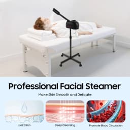 Professional Facial Steamer Machine 800W 1076℉ with Ozone Therapy for Deep Cleansing Hydration Home Spa Beauty Salon Skin Care