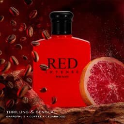 3.4fl Oz Red Intense Eau De Toilette for Men, Fruity Note, Cranberry, Grapefruit & Italian Lemon | Perfect Holiday Gift