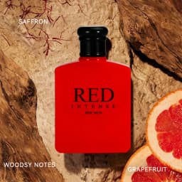 3.4fl Oz Red Intense Eau De Toilette for Men, Fruity Note, Cranberry, Grapefruit & Italian Lemon | Perfect Holiday Gift