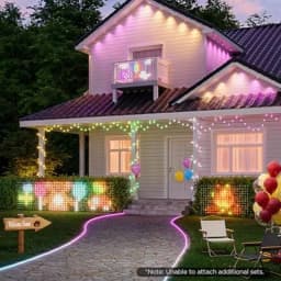 Smart Net Lights Outdoor, RGB&IC Lights with App/Remote Control, DIY Modes, Waterproof Mesh Light for Patio Bush Decor
