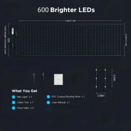 Smart Net Lights Outdoor, RGB&IC Lights with App/Remote Control, DIY Modes, Waterproof Mesh Light for Patio Bush Decor
