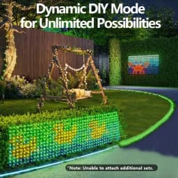 Smart Net Lights Outdoor, RGB&IC Lights with App/Remote Control, DIY Modes, Waterproof Mesh Light for Patio Bush Decor