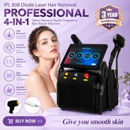 7000W 4in1 Soprano Titanium Ice Platinum Diode Laser 4 Wavelength ND:YAG RF IPL OPT Machine Painless Hair Removal Machine