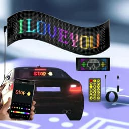 LED Matrix Pixel Panel  Scrolling Bright Advertising LED Signs  Flexible USB 5V LED Car Sign Bluetooth App Control