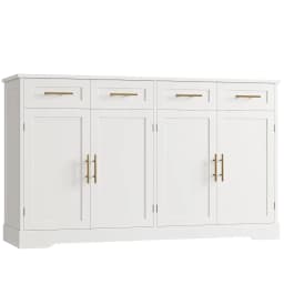 60" Large Buffet Sideboard with Storage, 36" Tall Kitchen Buffet Storage Cabinet with 4 Drawers, Modern Coffee Bar, Customized