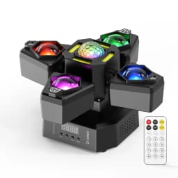 Datewink 70W RGBW 4-Arm Moving Head Light Beam Magic Ball Stage Lights Strobe Effect Remote DMX512 For DJ Disco Nightclub Party