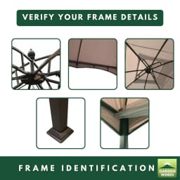 Durable 350 Replacement Canopy Top Compatible with Allen Roth 10' x 12' Gazebo Models GF-12S004B, TPGAZ17-002 -, Customized